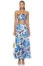 view 5 of 6 Kaley Skirt in Blue Floral