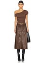 view 5 of 6 Yuria Skirt in Brown