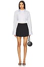 view 5 of 6 Wide Pleat Mini Skirt in Black