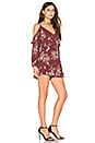 view 2 of 3 Amina Romper in Burgundy Multi Floral