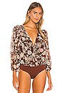 view 2 of 5 Odette Bodysuit in Cinnamon Multi Floral