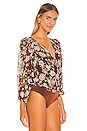 view 3 of 5 Odette Bodysuit in Cinnamon Multi Floral