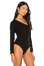 view 3 of 5 Asymmetric Bodysuit in Black