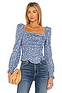 view 1 of 4 Tonina Top in Blue Ivory Floral