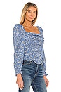view 2 of 4 Tonina Top in Blue Ivory Floral