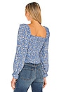 view 3 of 4 Tonina Top in Blue Ivory Floral