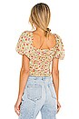 view 3 of 4 Tenley Top in Green Red Ditsy