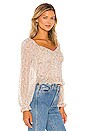 view 2 of 4 Concord Top in Taupe Blue Ditsy
