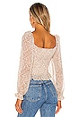 view 3 of 4 Concord Top in Taupe Blue Ditsy