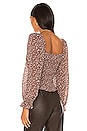 view 3 of 4 Tonina Top in Brown Ivory Ditsy
