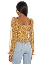 view 3 of 4 Concord Top in Mustard Multi Ditsy