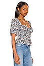 view 2 of 4 Top Clairemont in Blue Peach Multi Floral