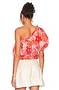 view 3 of 4 Atlanta Top in Pink Red Multi Floral
