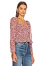 view 2 of 4 Toni Top in Black & Pink Floral