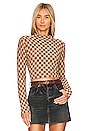 view 1 of 4 Izzy Top in Brown & Taupe