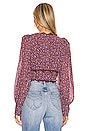 view 3 of 4 Zanna Top in Brown & Purple Ditsy