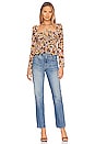 view 4 of 4 Toni Top in Brown & Yellow Floral