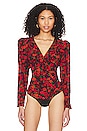 view 2 of 5 Bartlett Bodysuit in Red Orange Multi