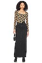 view 4 of 4 Demelza Top in Black, Yellow & Gold