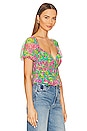 view 2 of 4 Leigh Top in Green & Pink Multi
