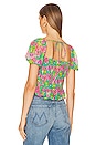 view 3 of 4 Leigh Top in Green & Pink Multi
