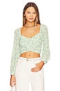 view 1 of 4 Bonnie Top in Green Multi Floral