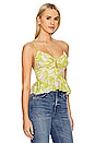 view 2 of 4 Minka Top in Lime & Lavender Floral