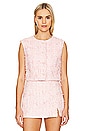 view 1 of 5 Francie Top in Pink Jacquard Tweed
