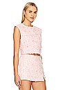 view 2 of 5 Francie Top in Pink Jacquard Tweed