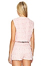 view 3 of 5 Francie Top in Pink Jacquard Tweed