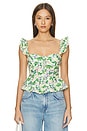 view 1 of 4 Baylin Top in Purple Green Floral