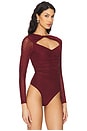 view 3 of 6 Ancira Bodysuit in Wine