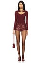 view 5 of 6 Ancira Bodysuit in Wine