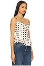 view 2 of 4 Everli Top in Brown Polka Dot