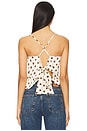 view 3 of 4 Everli Top in Brown Polka Dot