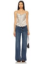 view 4 of 4 Everli Top in Brown Polka Dot