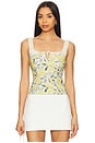 view 1 of 4 Milkmaid Top in Lemon Floral