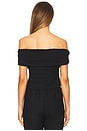 view 3 of 4 Off Shoulder Textured Knit Top in Black
