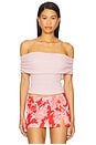 view 1 of 5 Off Shoulder Textured Knit Top in Pink
