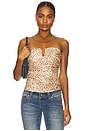 view 1 of 4 Strapless Top in Leopard Print