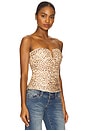 view 2 of 4 Strapless Top in Leopard Print