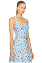 view 2 of 4 Janie Top in Blue Rust Polka Dot