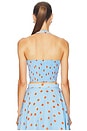 view 3 of 4 Janie Top in Blue Rust Polka Dot