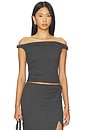 view 1 of 4 TOP CON HOMBROS DESCUBIERTOS LINDY in Charcoal