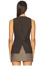 view 3 of 5 Sonja Vest in Brown Plaid