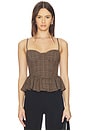 view 1 of 4 Baylin Top in Black & Brown Plaid