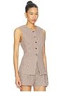 view 2 of 5 Karan Vest in Brown Checker