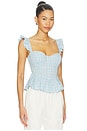 view 2 of 5 Baylin Top in Blue Plaid