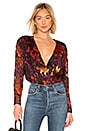 view 1 of 5 Maren Bodysuit in Plum & Red Floral