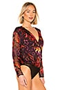 view 3 of 5 Maren Bodysuit in Plum & Red Floral